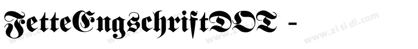 FetteEngschriftDOT 字体转换